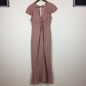 Cute and fun Mahina pink polka dot jumpsuit  - L